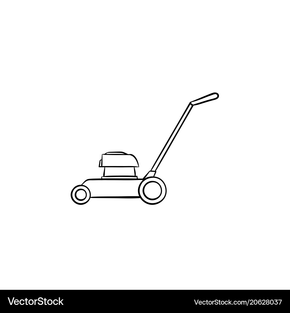 Mower hand drawn sketch icon Mower hand drawn sketch icon vector image