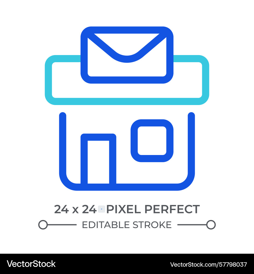 Post office colorful line ui icon Post office colorful line ui icon Vector Image