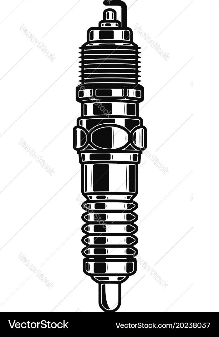 Spark plug isolated on white background design vector image
