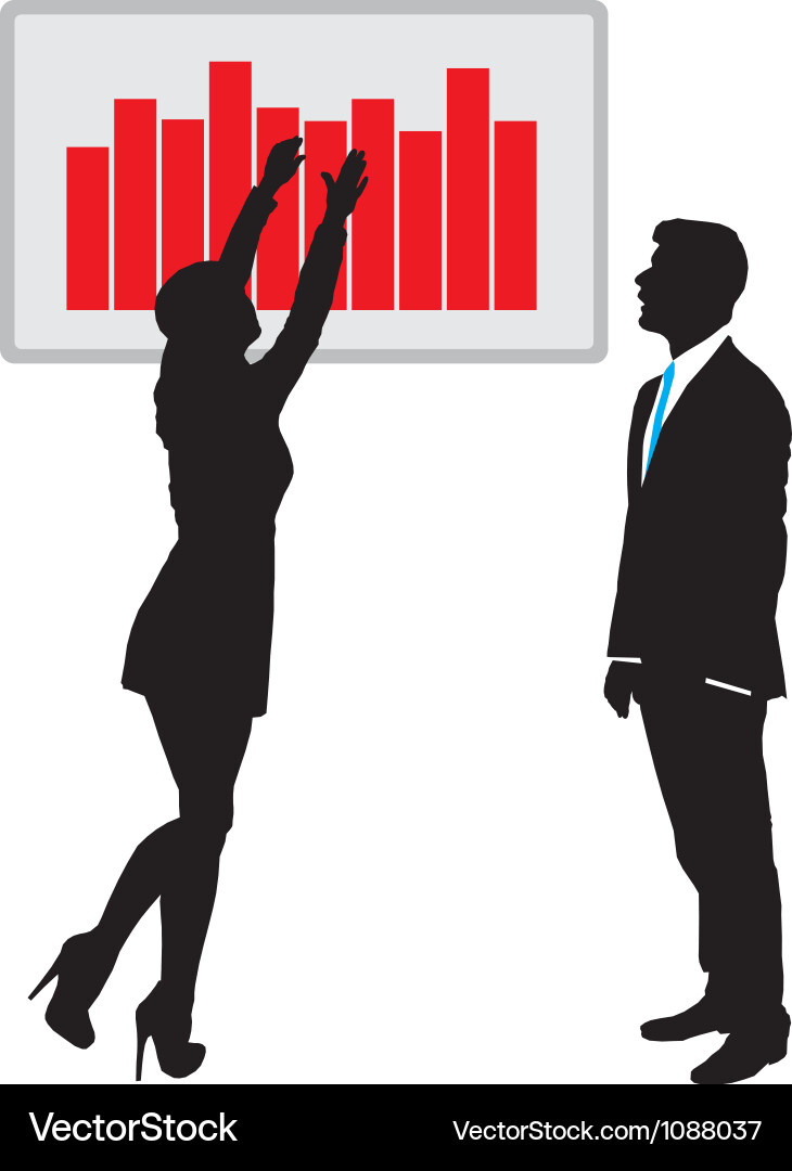 Traders governing graph vector image