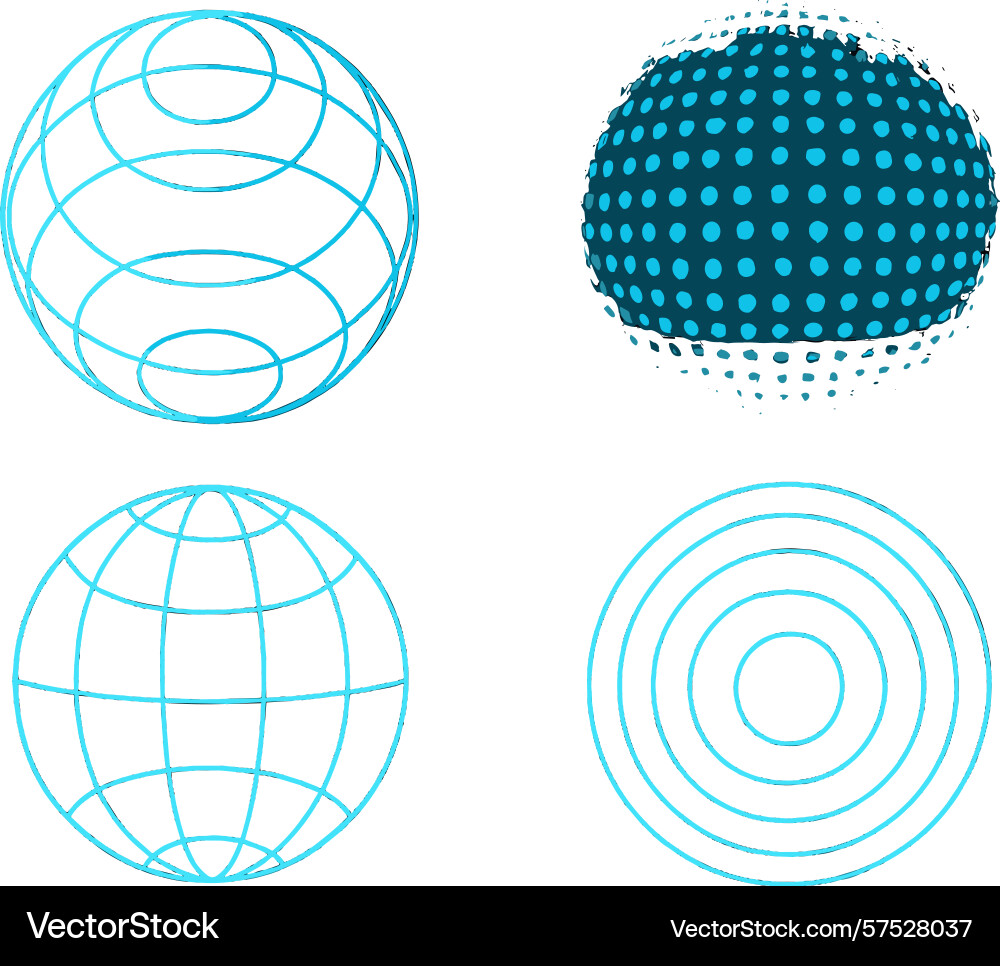 Visual representation of different spherical Visual representation of different spherical vector image
