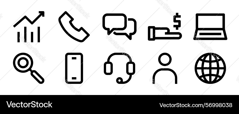 A versatile set of icons for digital and user vector image