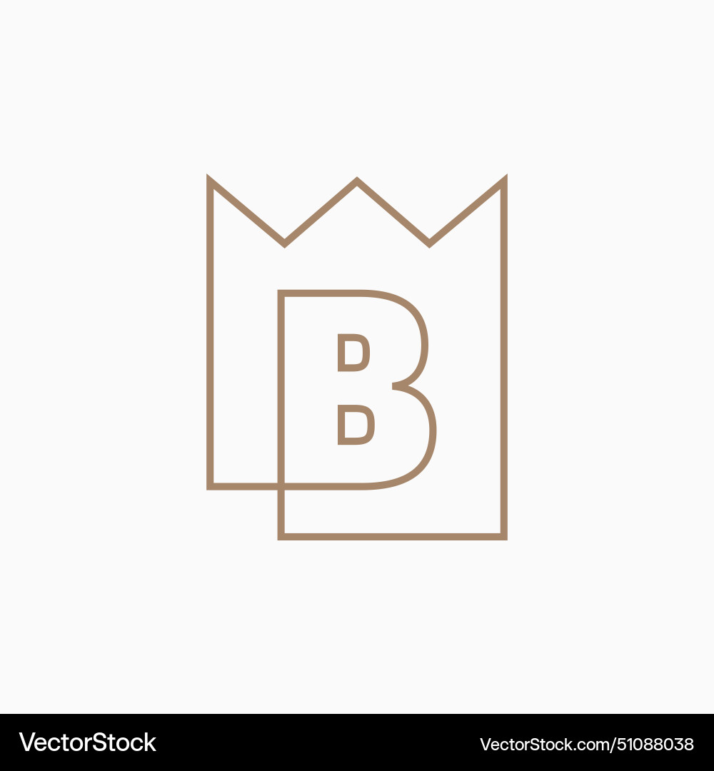 B Buchstabe König Krone Logo-Ikone B Buchstabe König Krone Logo-Ikone vektorbild