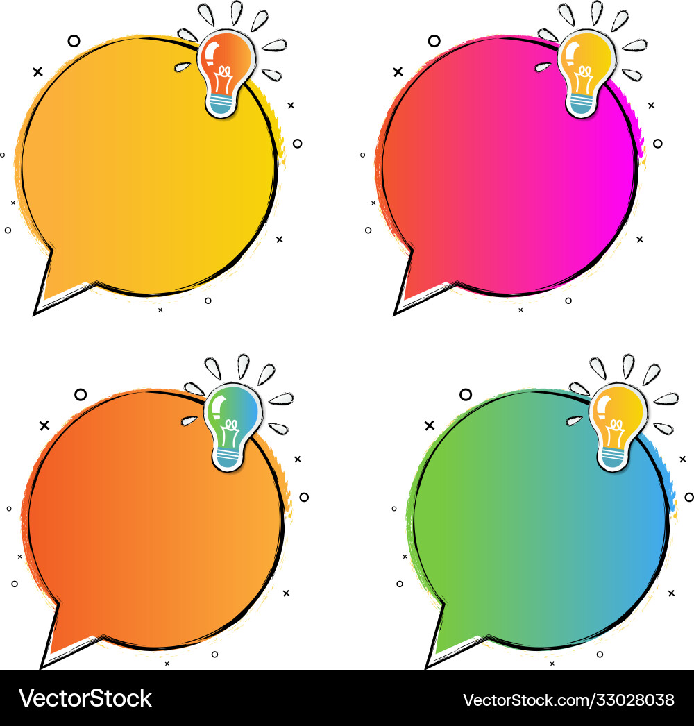 Banner blobs collection isolated white background vector image