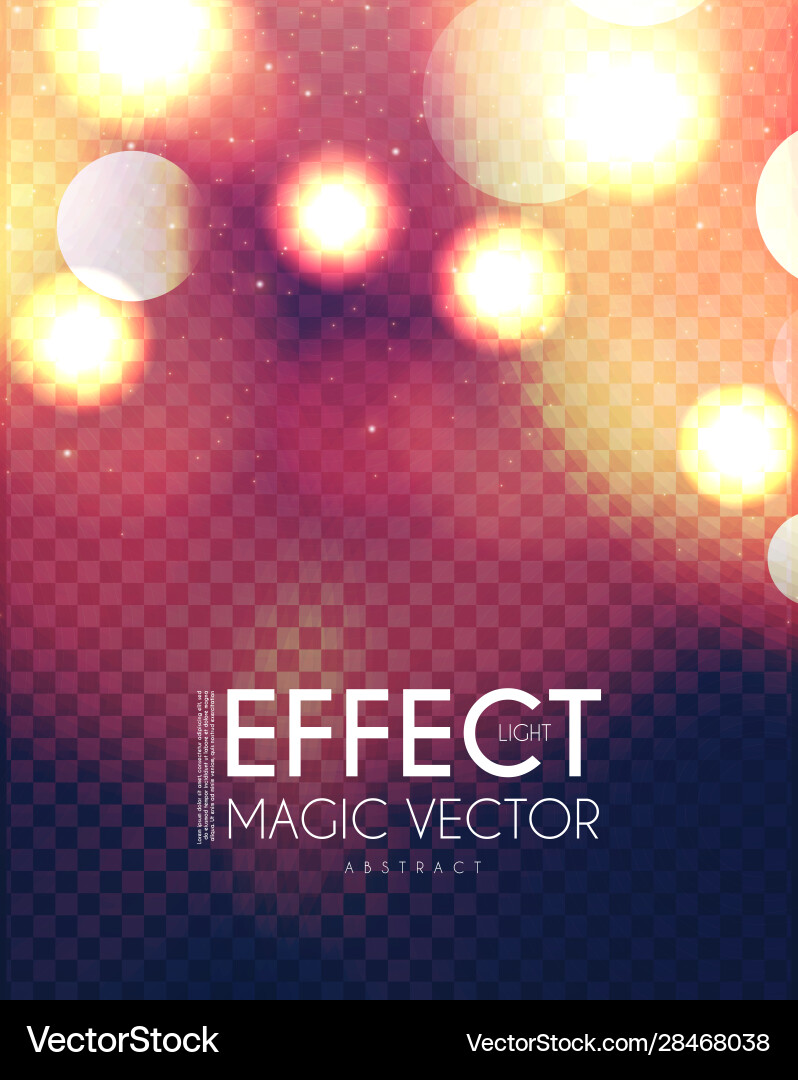 Bokeh effect on transparent background shining Bokeh effect on transparent background shining Vector Image