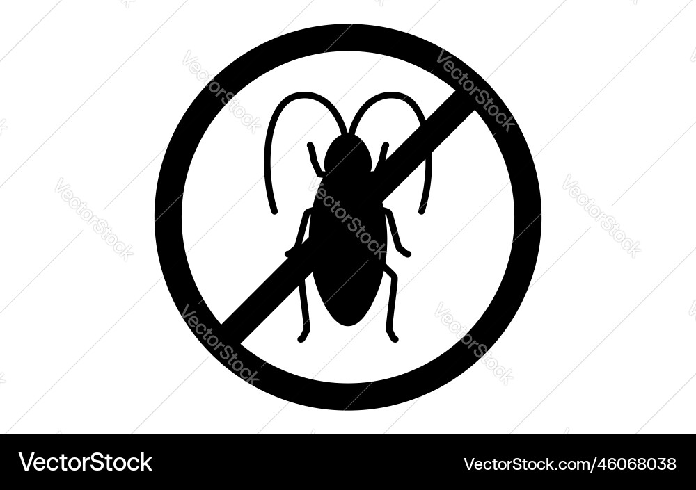 Cockroach a simple icon for pest control Vector Image