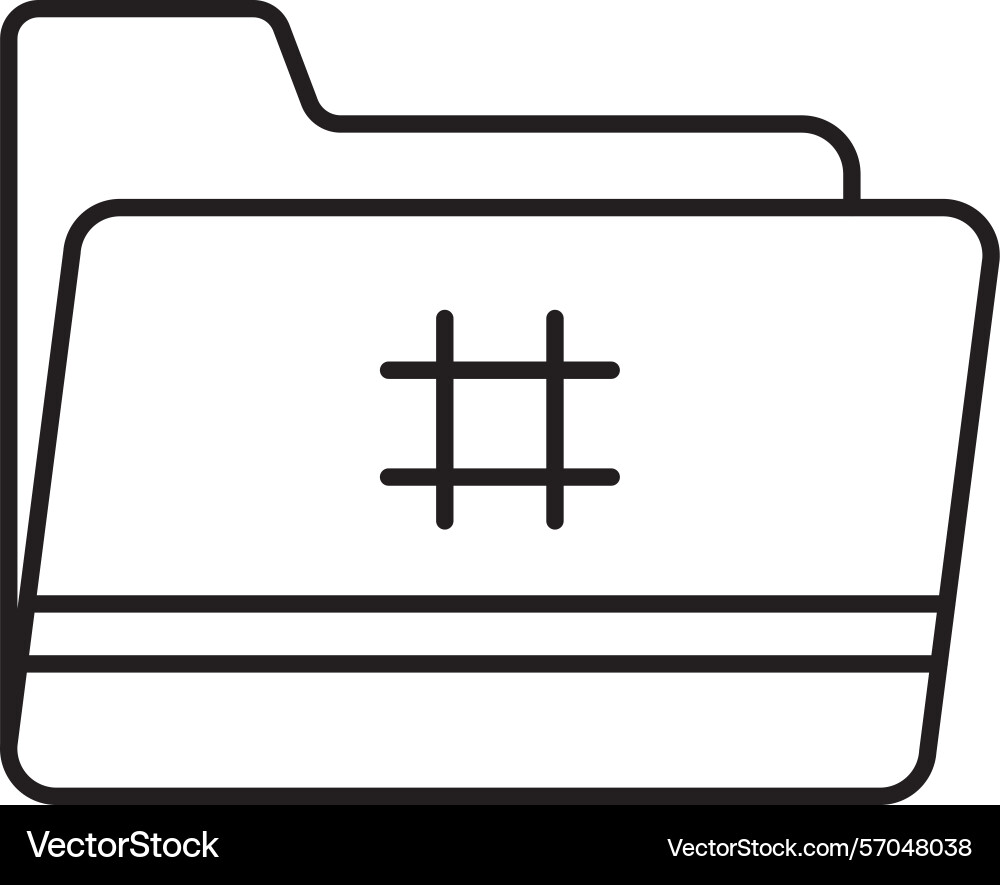 Folder tag line icon design Vector Image