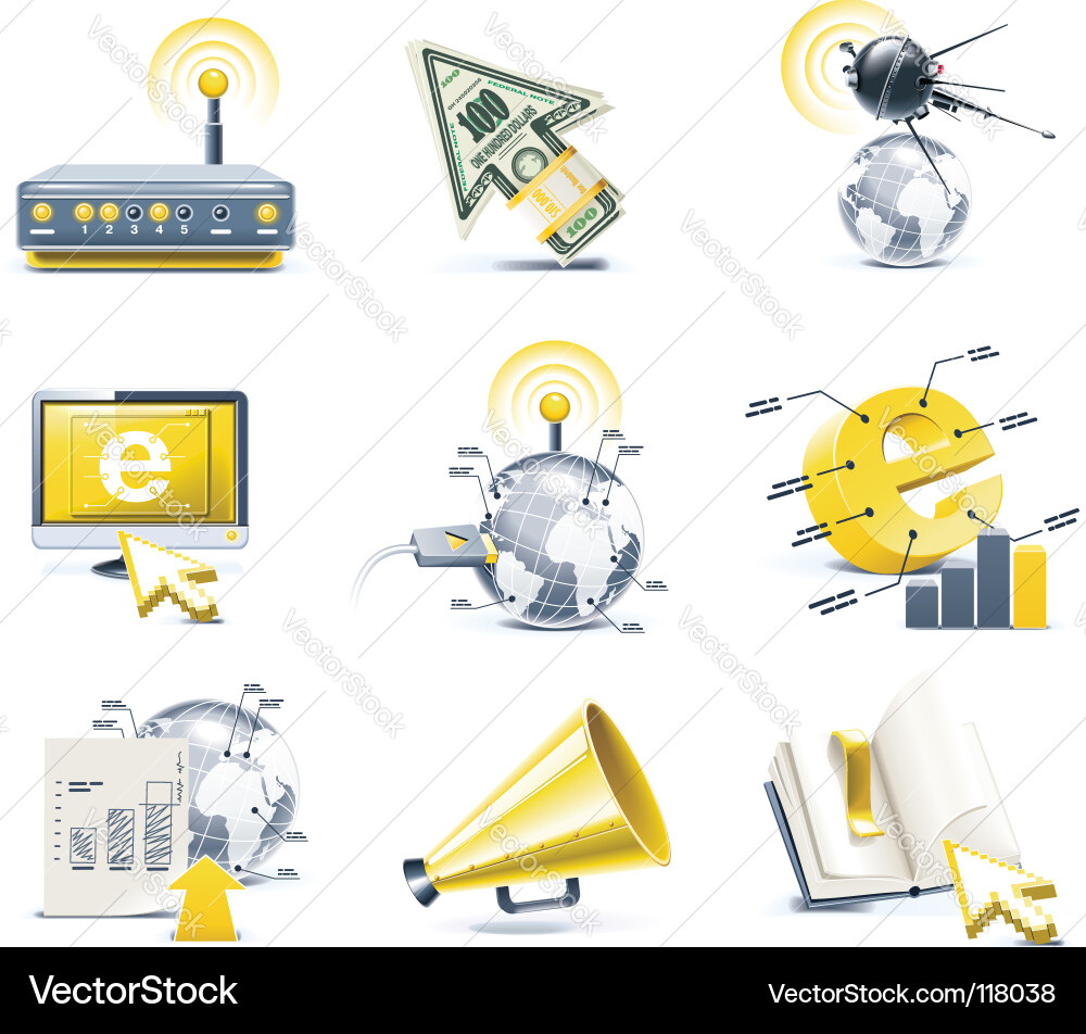 Internet Icon Set - Communication vector image