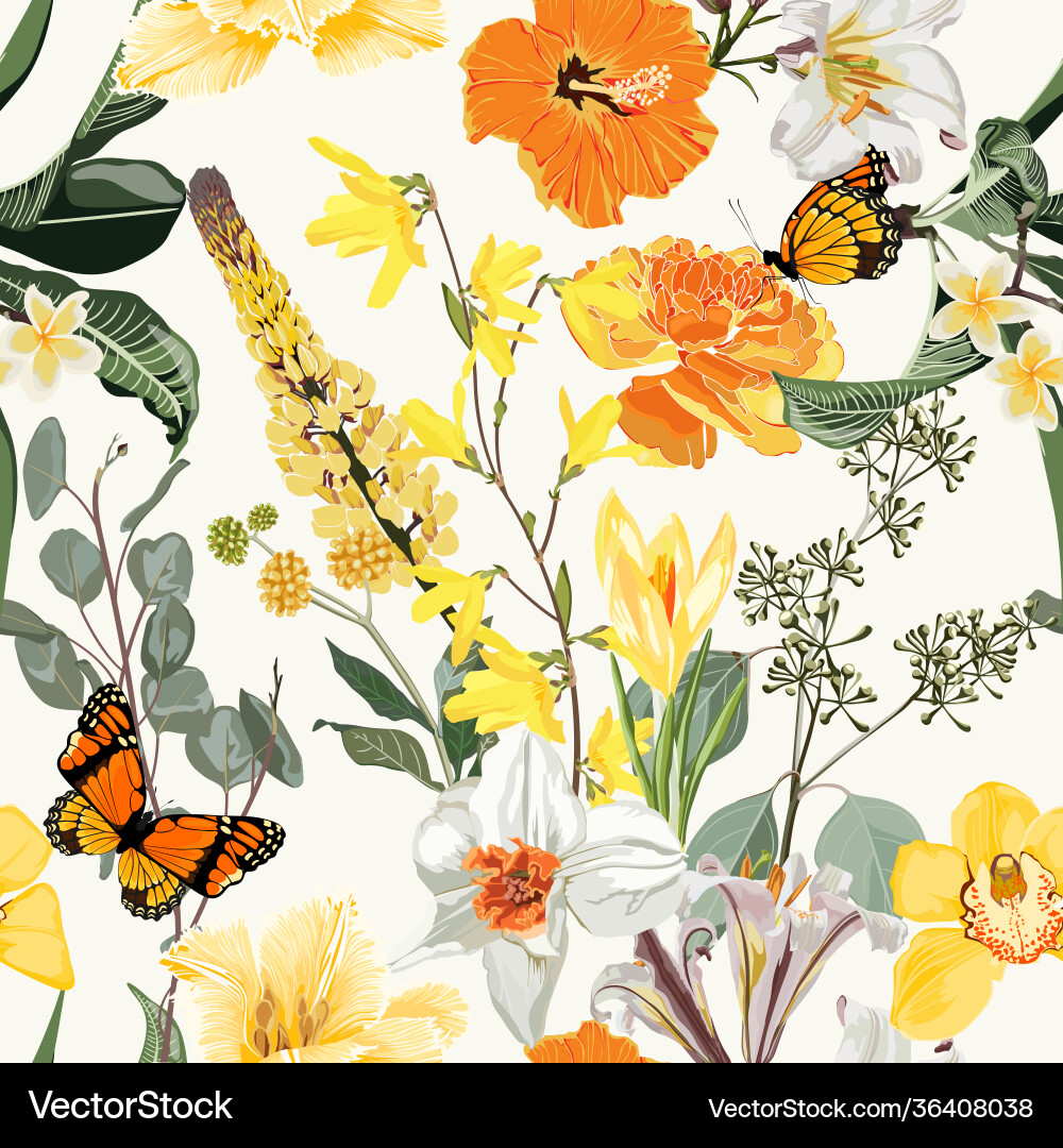 Japanese Floral Pattern Royalty Free Vector Image