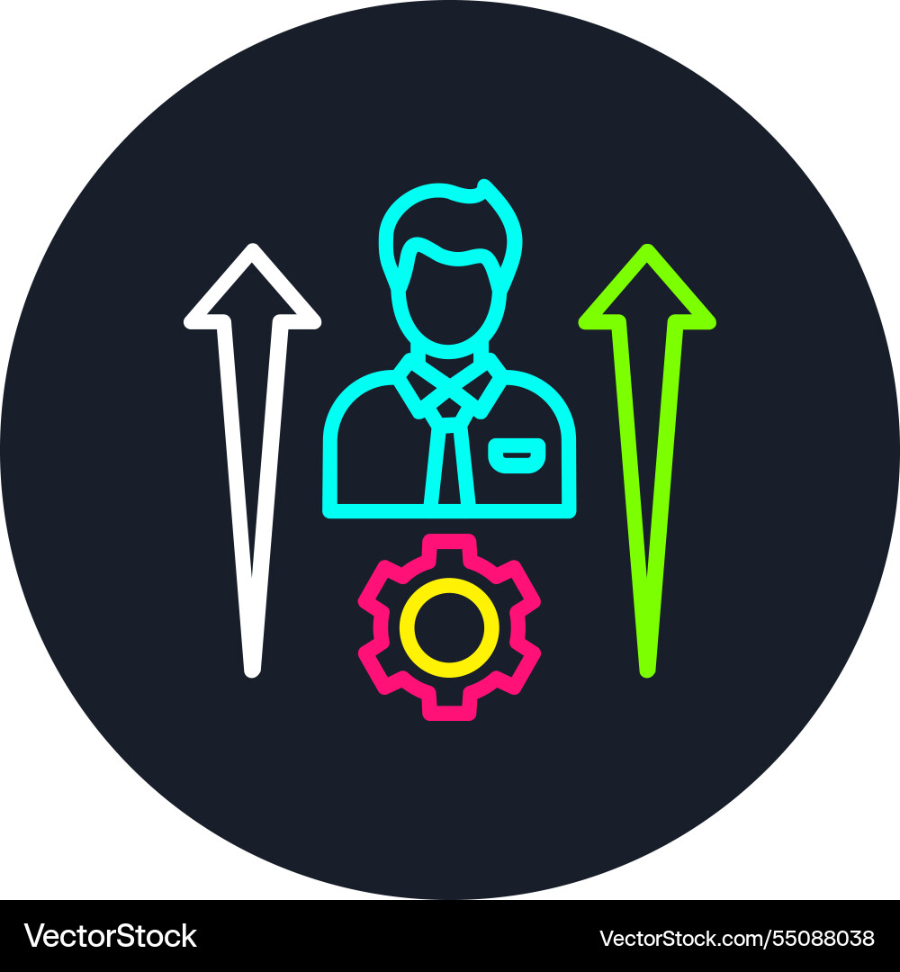 Personal development line multi color icon Vector Image