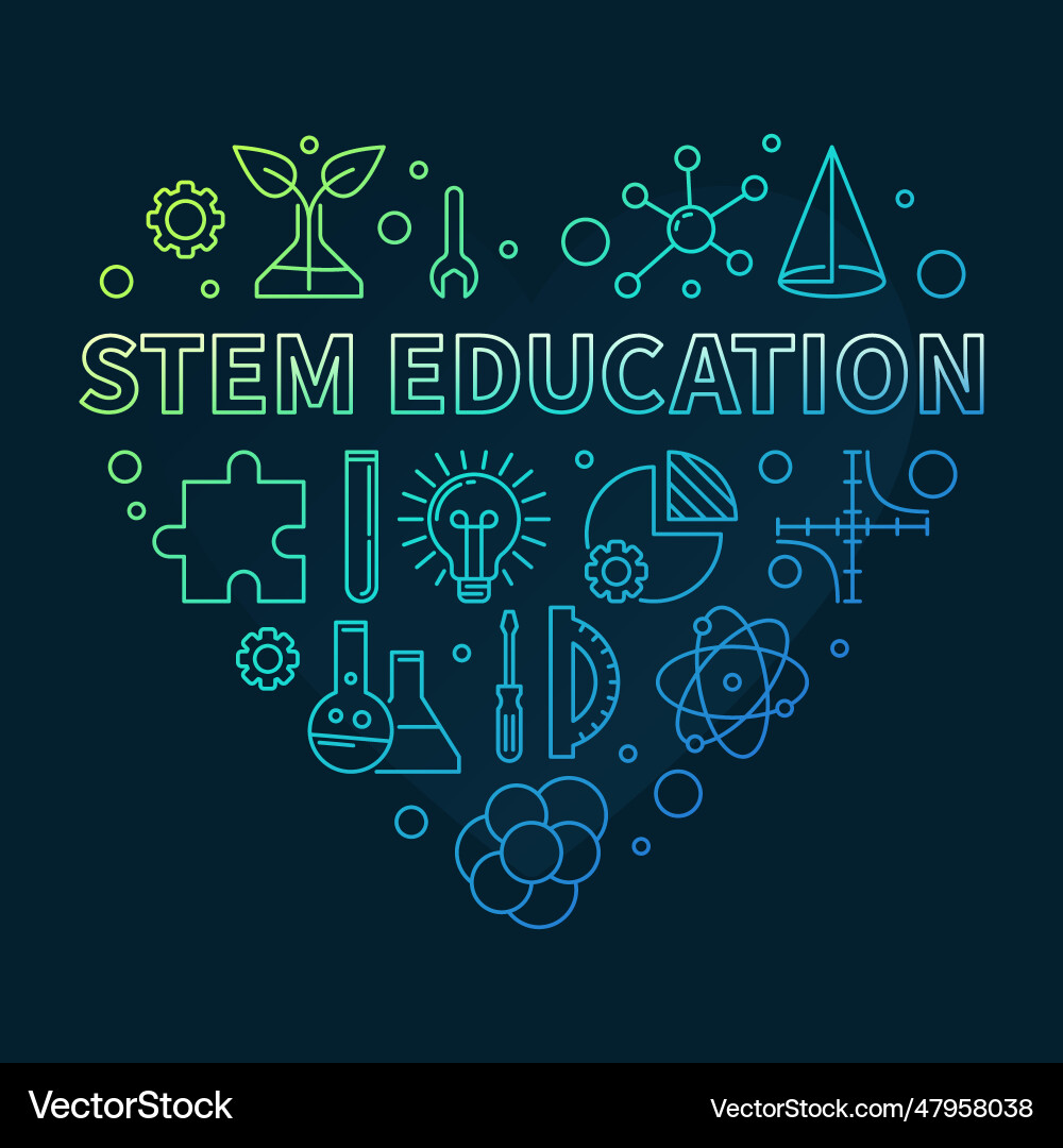 Stem - science technology engineering mathematics vector image