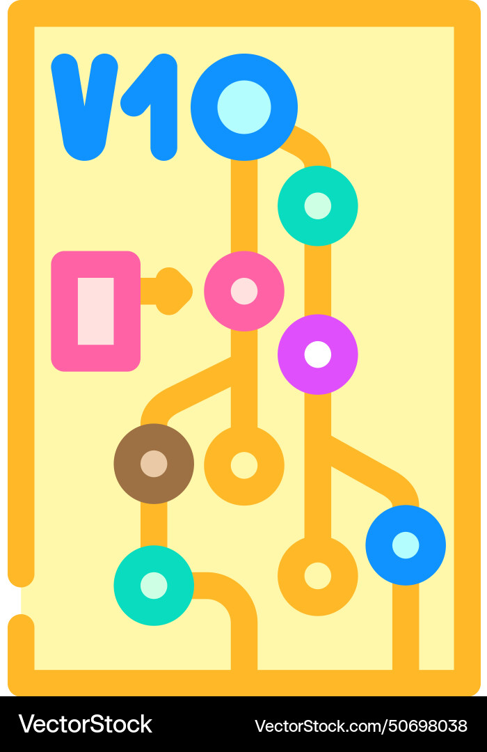 Version control technical writer color icon Vector Image