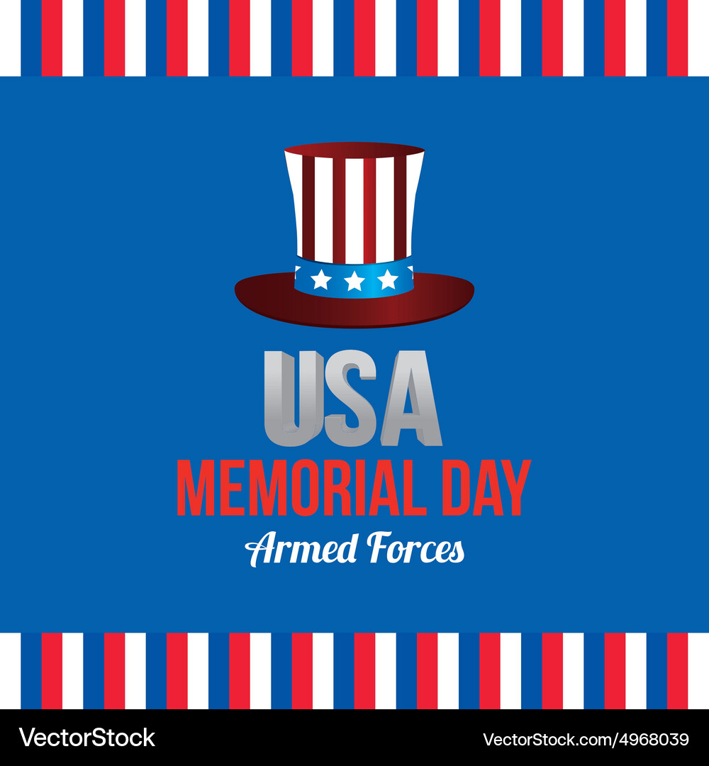 Abstract memorial day with some special objects Vector Image