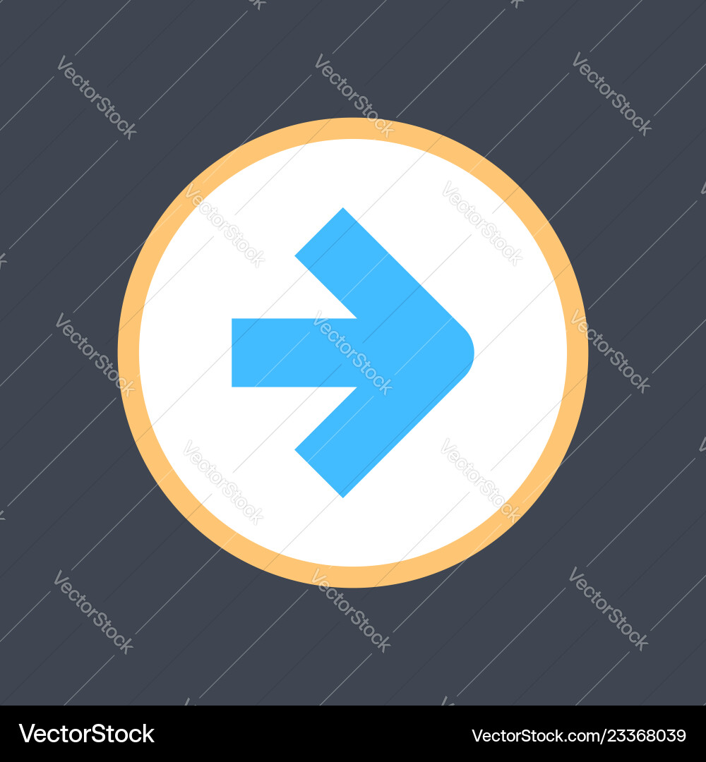 Arrow sign in a round icon web button created Arrow sign in a round icon web button created vector image