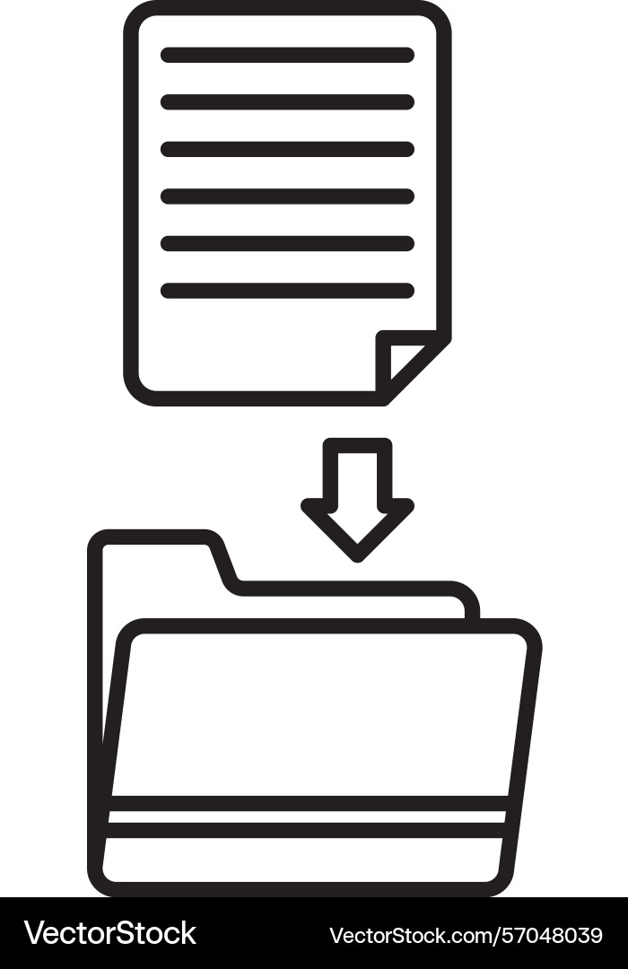 File sort line icon design vector image