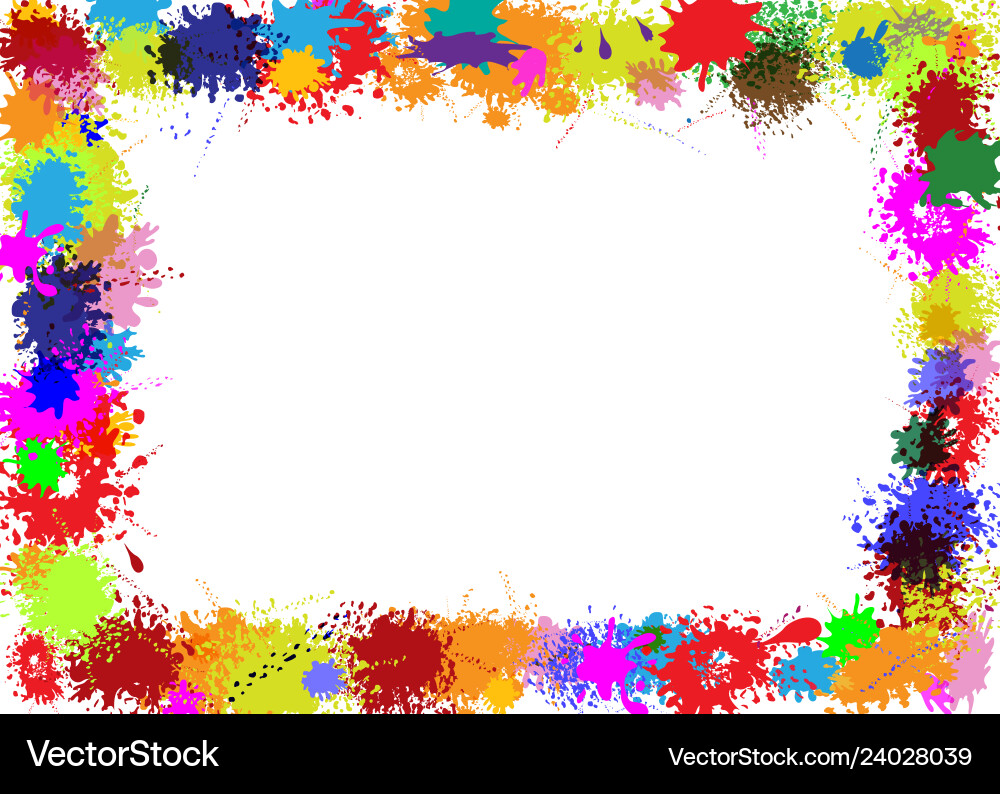 Frame on splash color Frame on splash color Vector Image