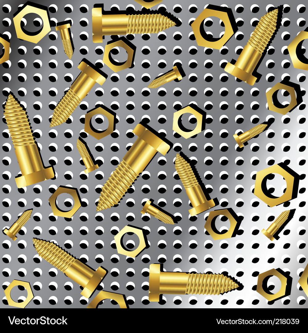 Metallic Rivet and Screw Pattern Vector Image