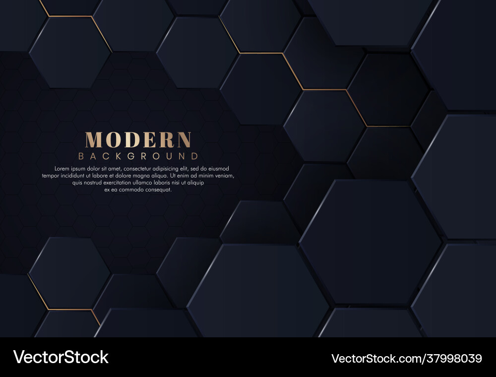 Modern hexagonal abstract metal background Vector Image