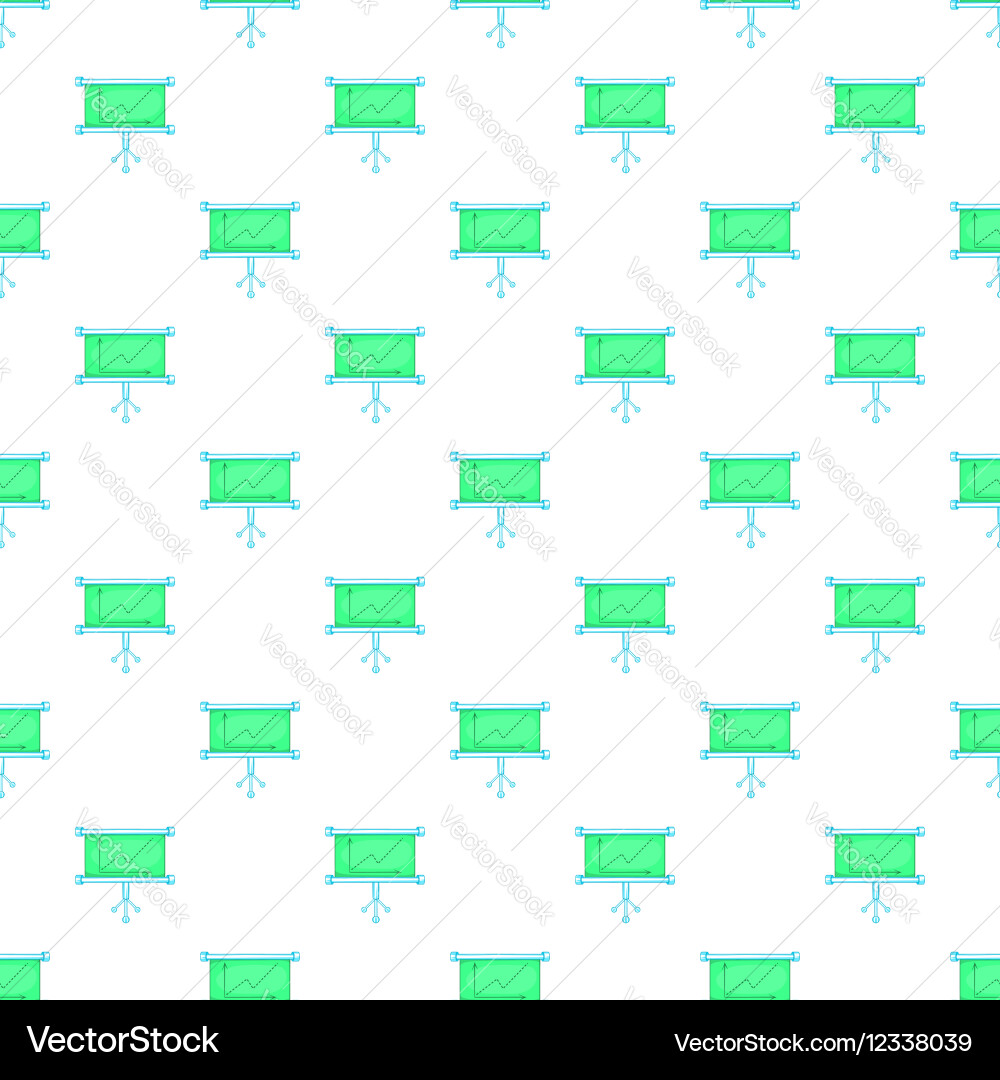 Presentation screen with graph pattern Vector Image