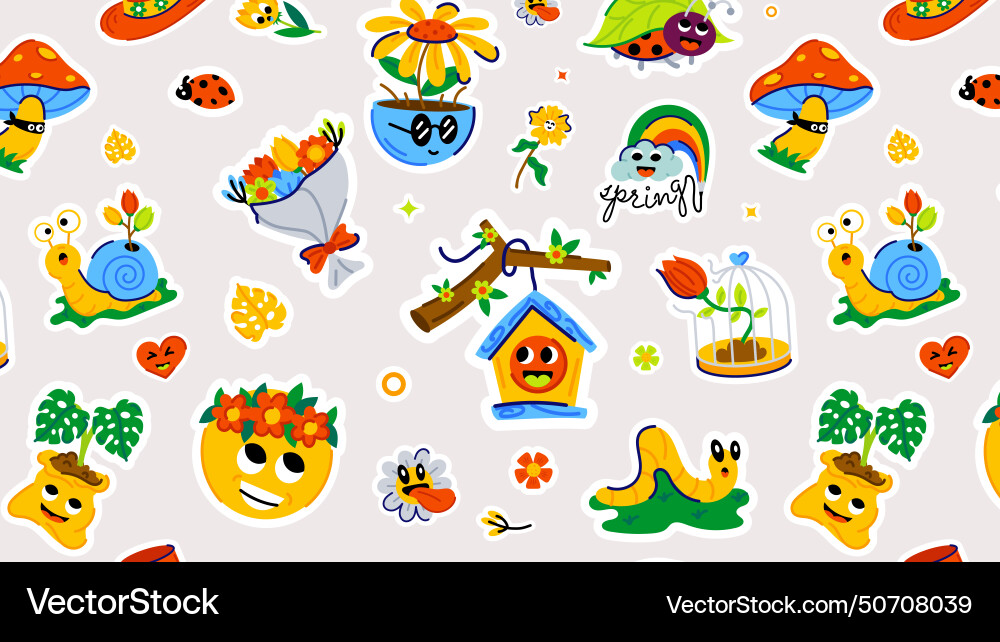 Spring pattern Vector Image