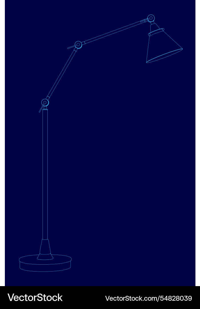 Task table desk lamp contour Vector Image