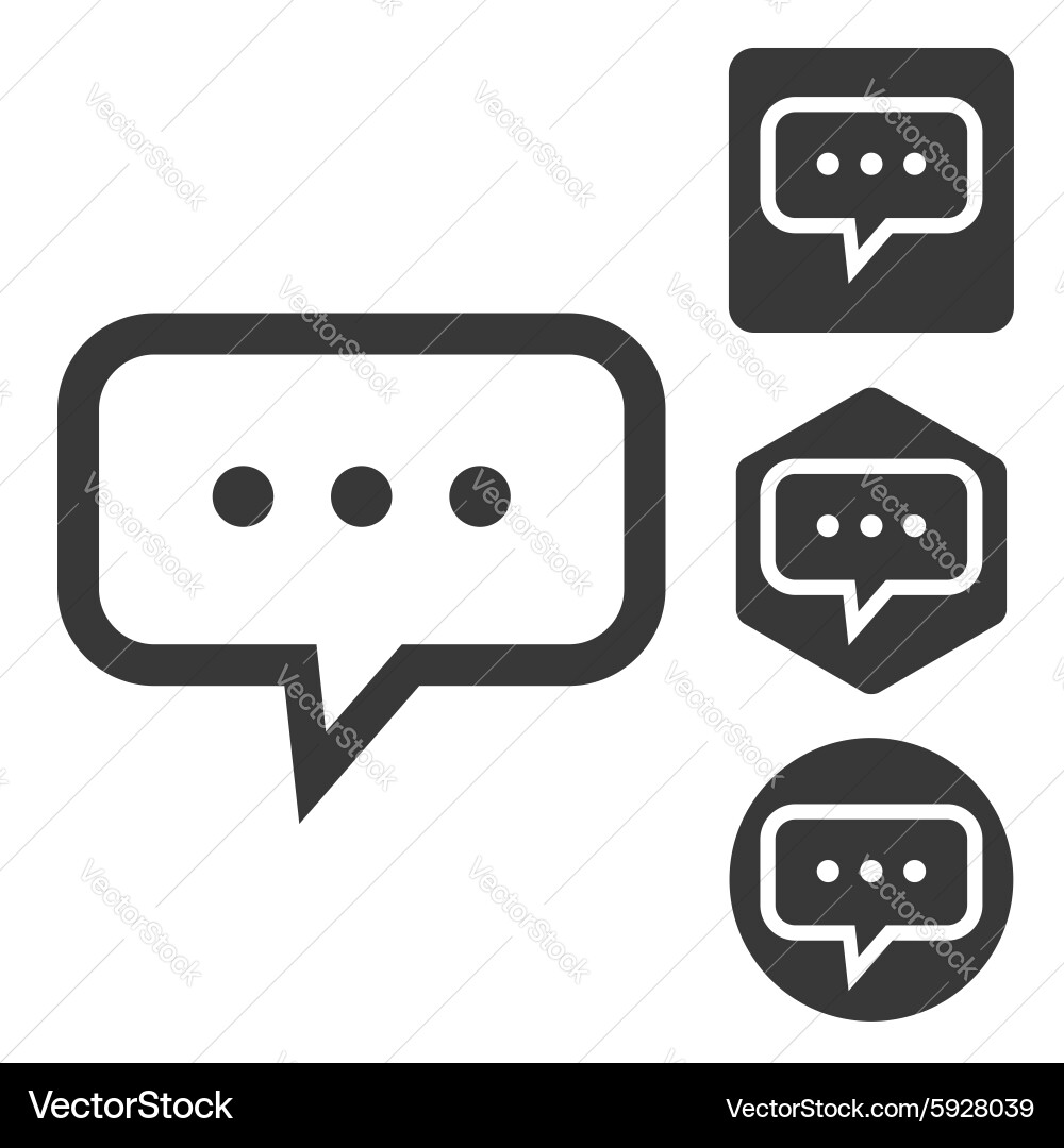 Typing message icon set monochrome Vector Image