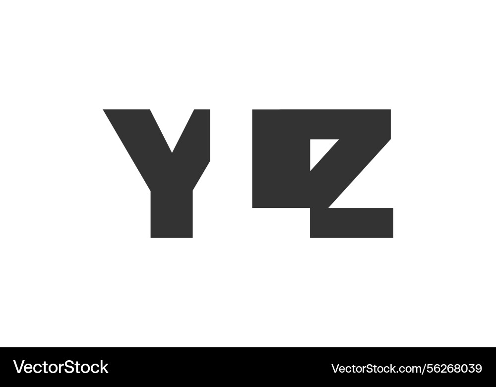 Ylz logo design initial letter y l z bold font Ylz logo design initial letter y l z bold font vector image