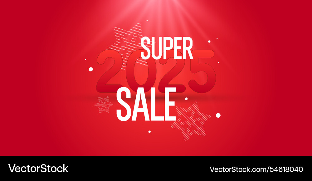 2025 new year sale banner template design red 2025 new year sale banner template design red vector image
