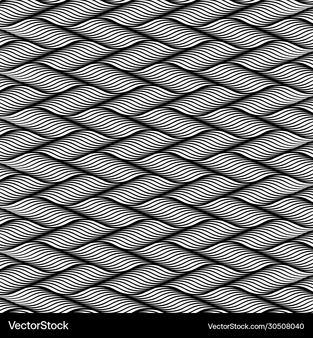 Abstract op art stripe line pattern background Vector Image