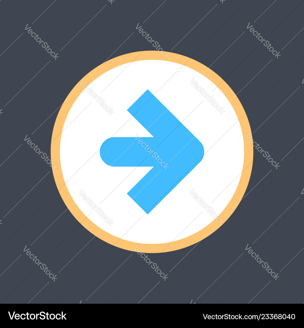 Arrow sign in a round icon web button created Arrow sign in a round icon web button created vector image