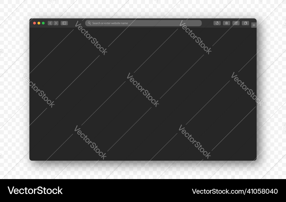 Browserfenster auf transparentem Hintergrund leer Browserfenster auf transparentem Hintergrund leer vektorbild