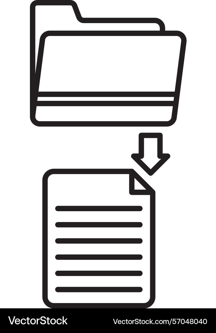 Folder sort line icon design vector image