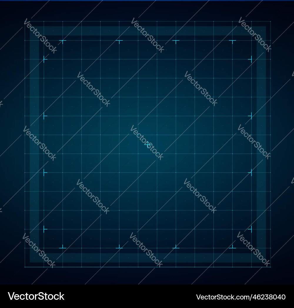 Hud grid for futuristic interface square pattern Hud grid for futuristic interface square pattern vector image