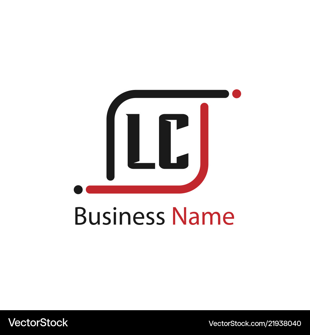 Initial letter lc logo template design vector image