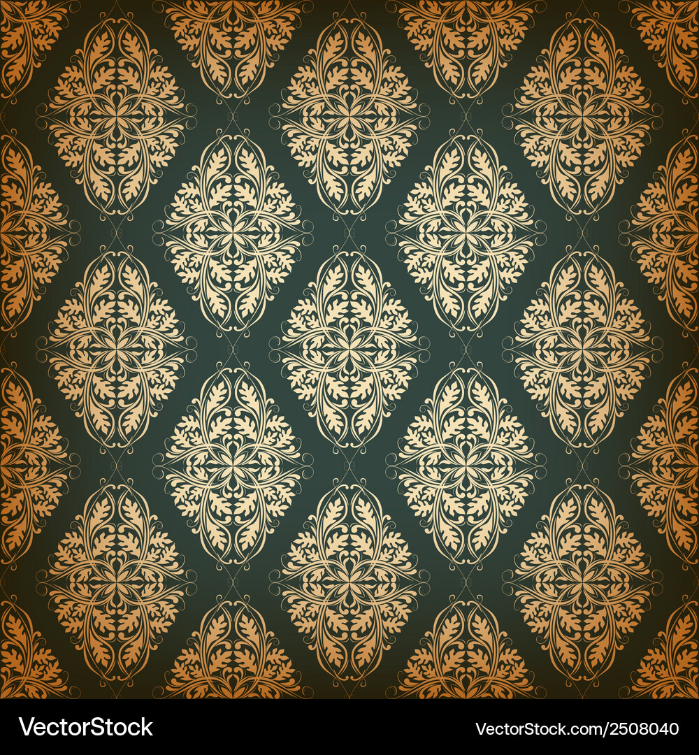 Seamless pattern with damask elements Vector Image