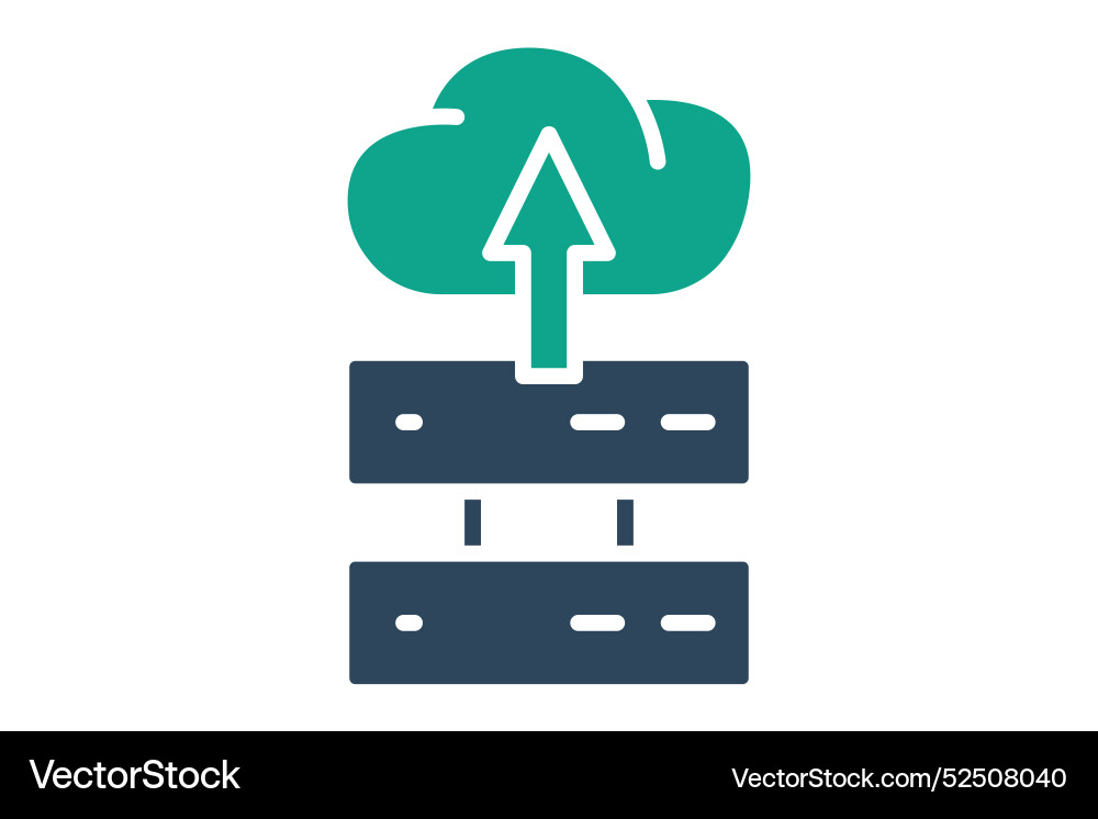 Server icon related to host solid style Server icon related to host solid style vector image