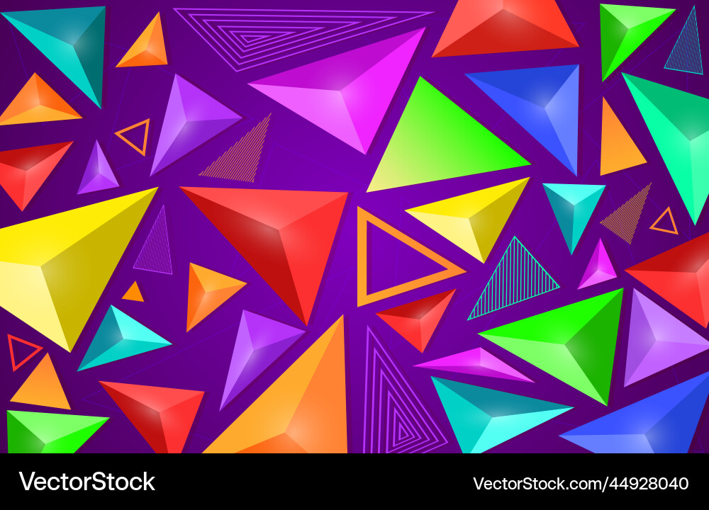 Triangular colorful abstract background concept vector image