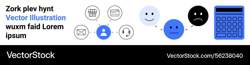 User interaction flow with communication icons User interaction flow with communication icons vector image