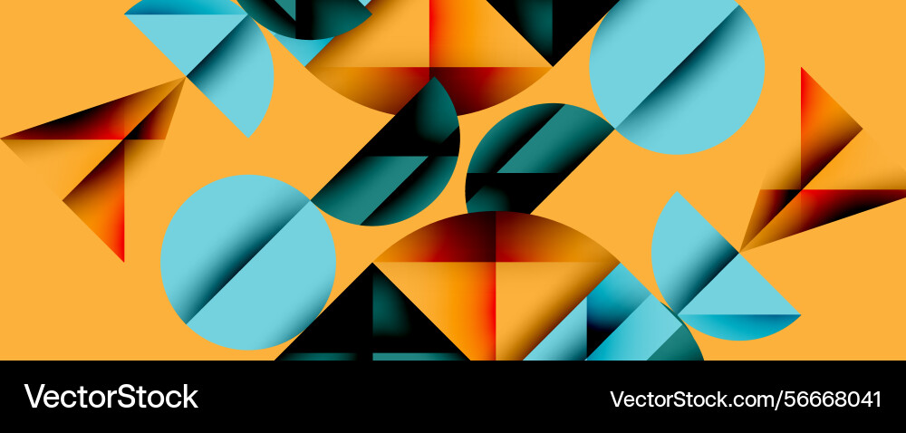 Abstract geometric shapes overlap creating Vector Image
