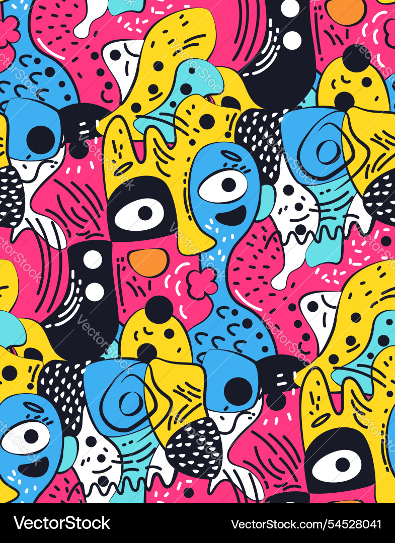 Abstract multicolored spots seamless pattern vector image