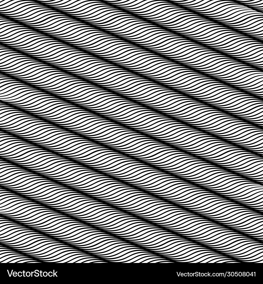 Abstract op art stripe line pattern background vector image