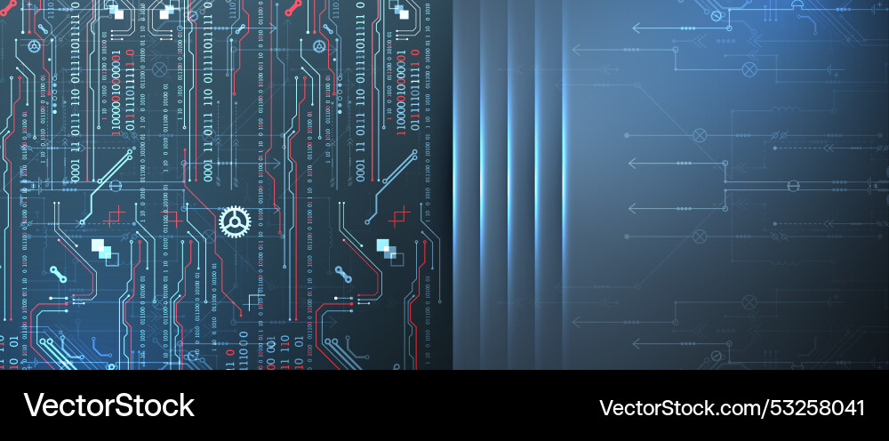Abstrakte Technologie Konzept Computercode Vektorbild