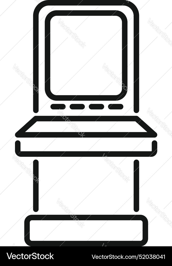 Arcade game machine with buttons and screen Vector Image