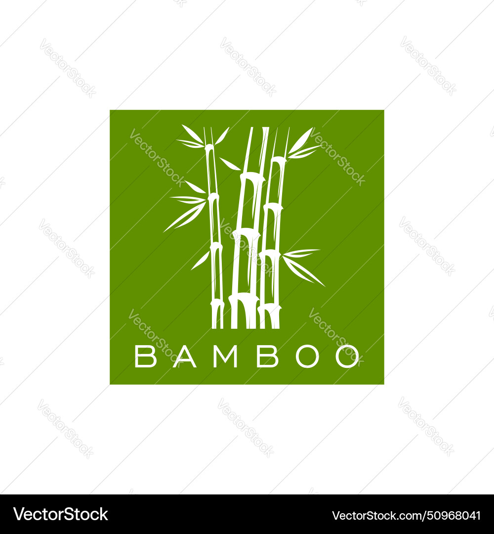 Bamboo icon asian spa health and beauty symbol vector image