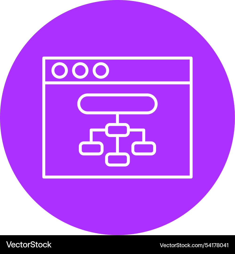 Browser line circle icon Vector Image