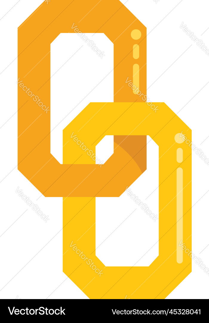 Chain link icon flat computer button Chain link icon flat computer button vector image