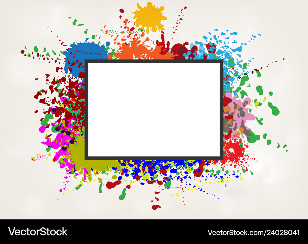 Frame on splash color Frame on splash color vector image