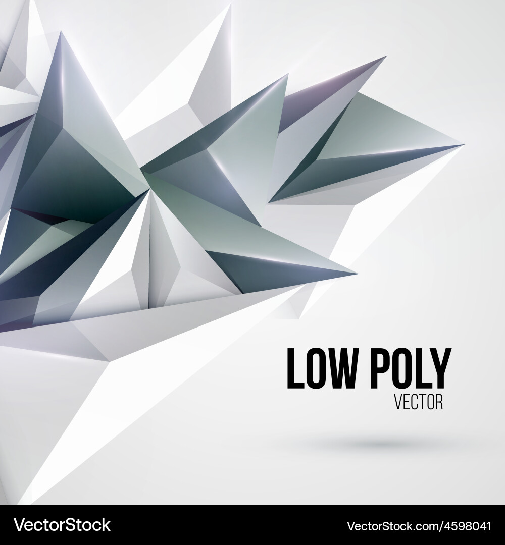 Low poly triangular background vector image