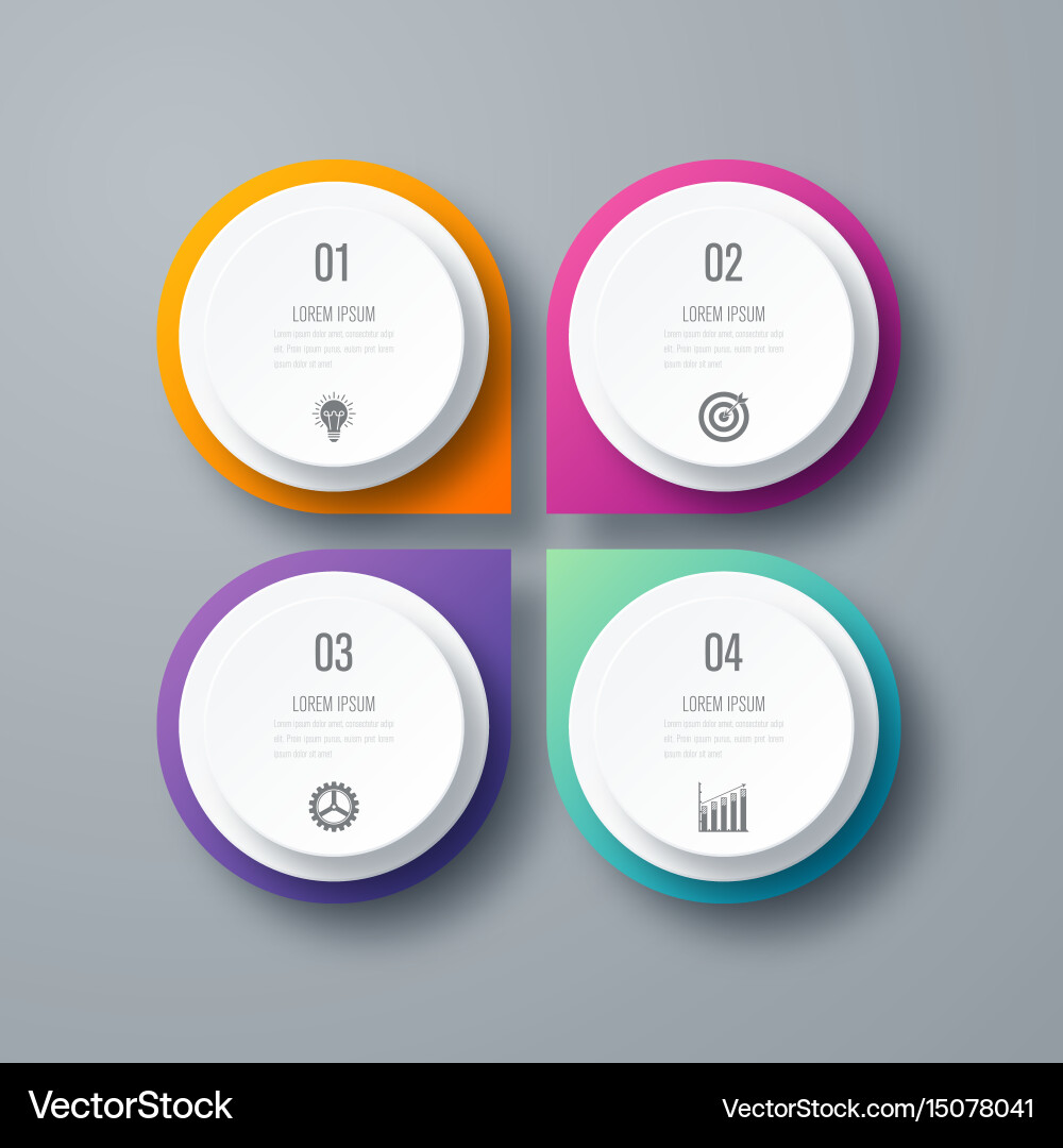 Template for cycle diagram graph presentation Vector Image