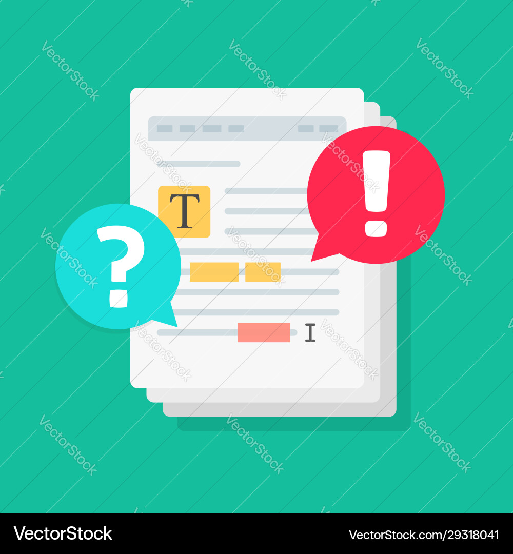 Text document file chat commenting or editing docs Text document file chat commenting or editing docs vector image
